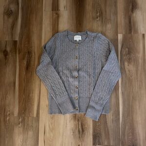 Pinque Gray Cable Knit Button Cardigan – Size M – Worn Once